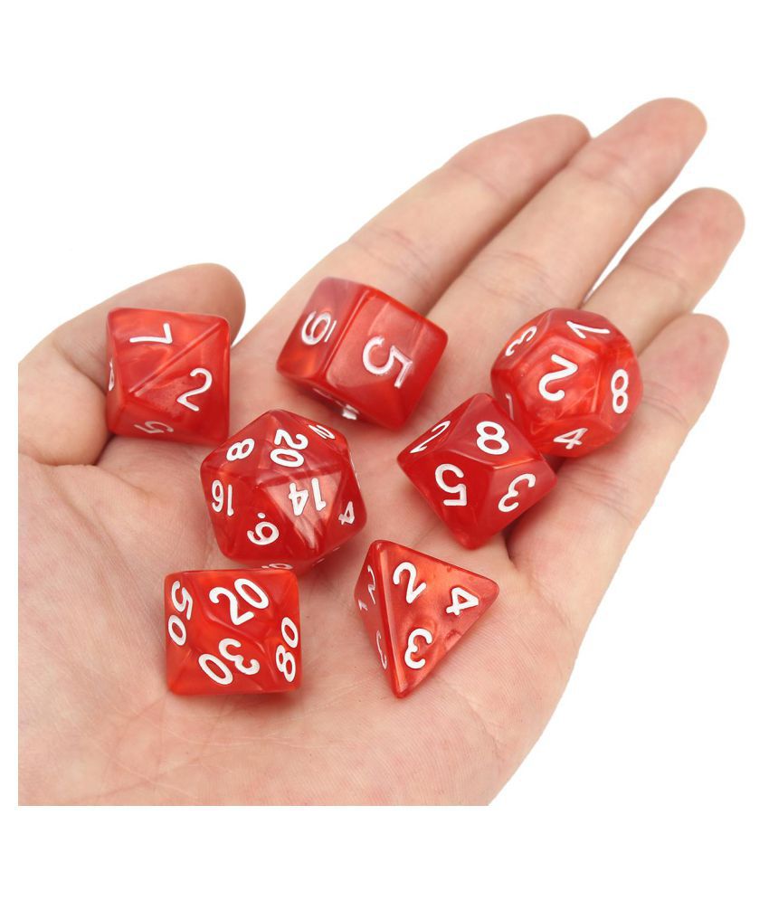 56Pcs 8 Set Polyhedral Dice with Bag for DND RPG MTG Role Playing Board Game