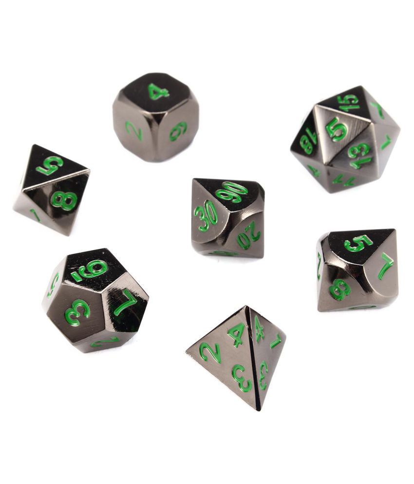 7Pcs Set Polyhedral Dice with Bag for DND RPG MTG Role Playing Board