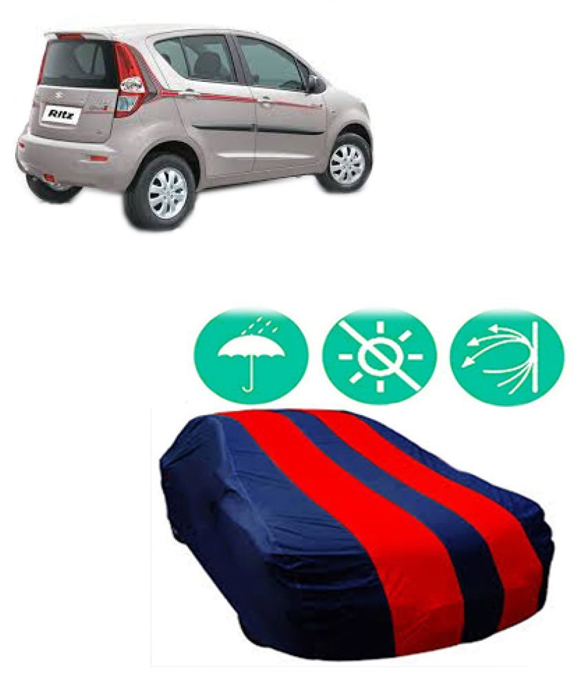 QualityBeast Car Body Cover for Maruti Suzuki Ritz [20092012] Red Blue