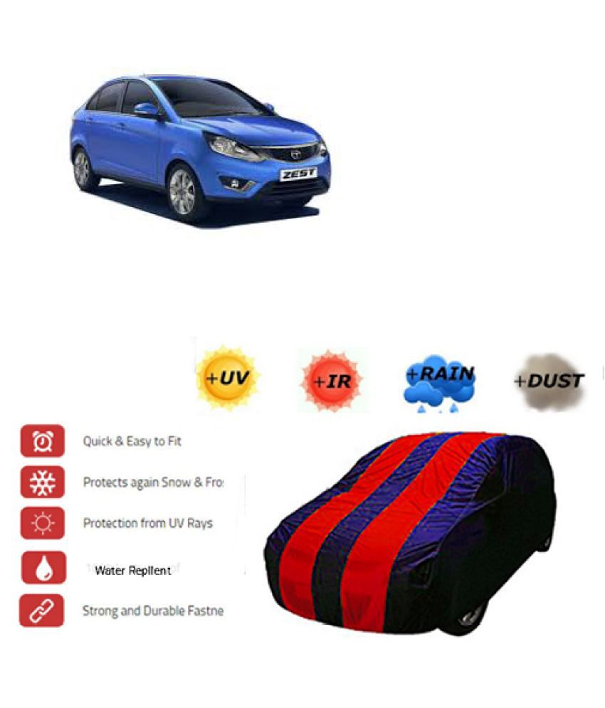 QualityBeast Car Body Cover for Tata Zest Red Blue: Buy ...