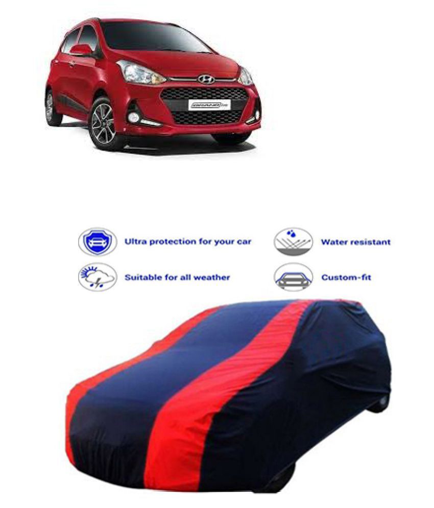 QualityBeast Car Body Cover for Hyundai Grand i10 Facelift Red Blue