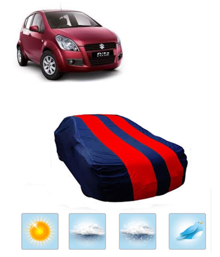 QualityBeast Car Body Cover for Maruti Suzuki Ritz [20122015] Red Blue
