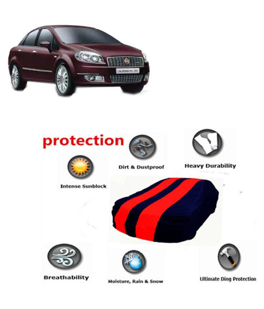 QualityBeast Car Body Cover for Fiat Linea Classic [20132015] Red Blue