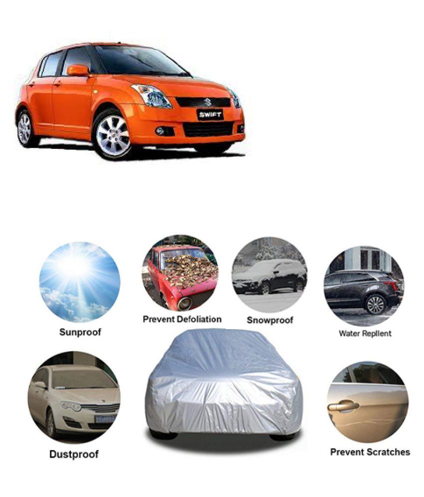 QualityBeast Car Body Cover for Maruti Suzuki Swift [2010-2011] Silver