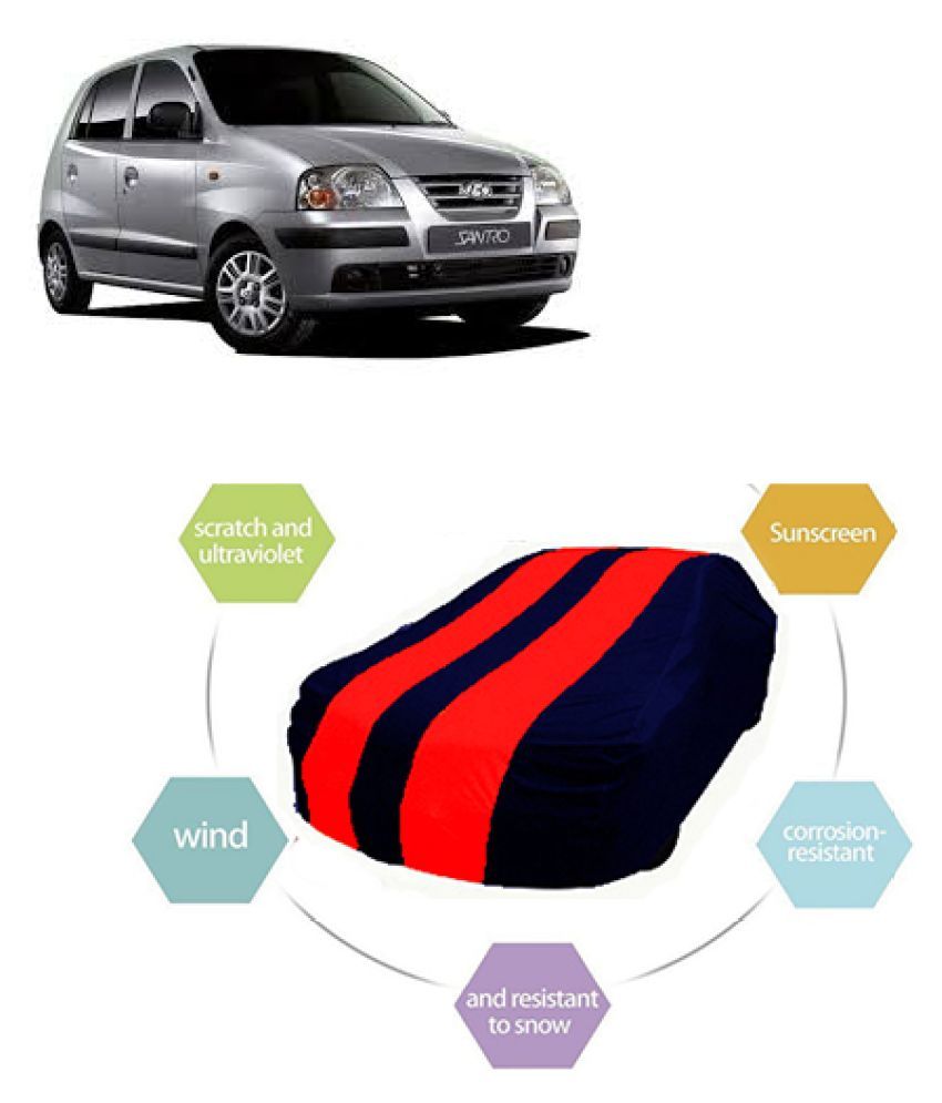 QualityBeast Car Body Cover for Hyundai Santro Xing [20082015] Red