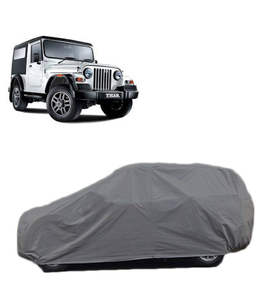 QualityBeast Car Body Cover for Mahindra Thar [2010-2013] Gray: Buy