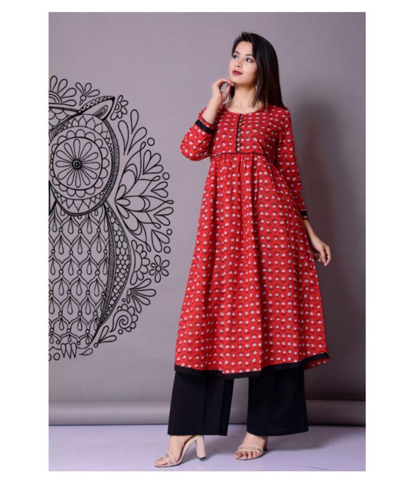 anarkali kurti plazo