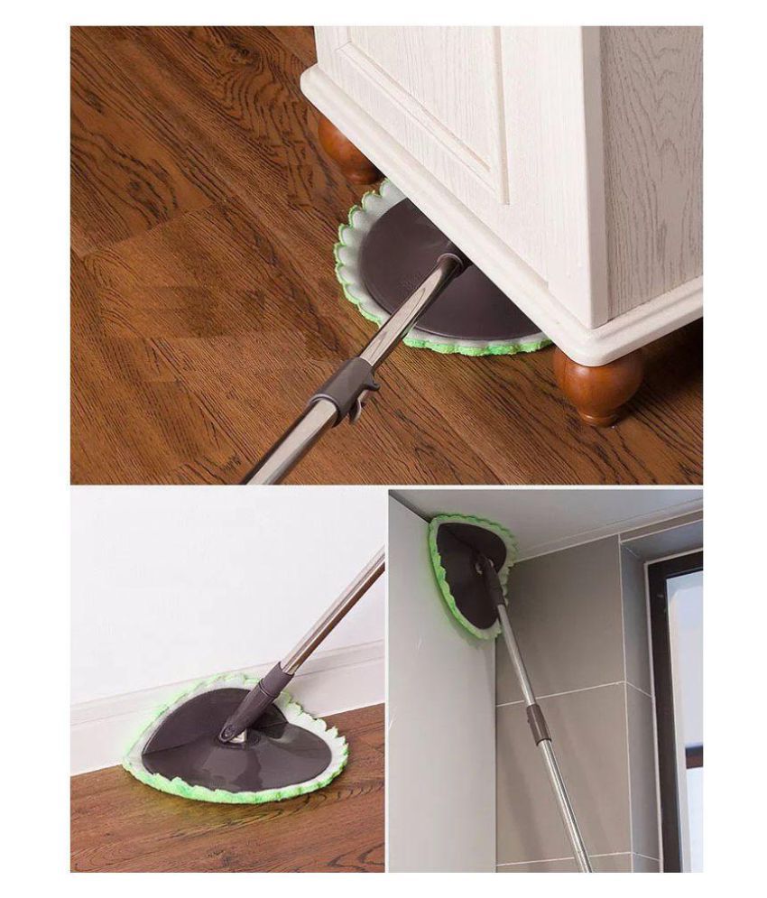 KUMAKA Single Bucket Mop 360 degree rotating mop plate reaches anywhere