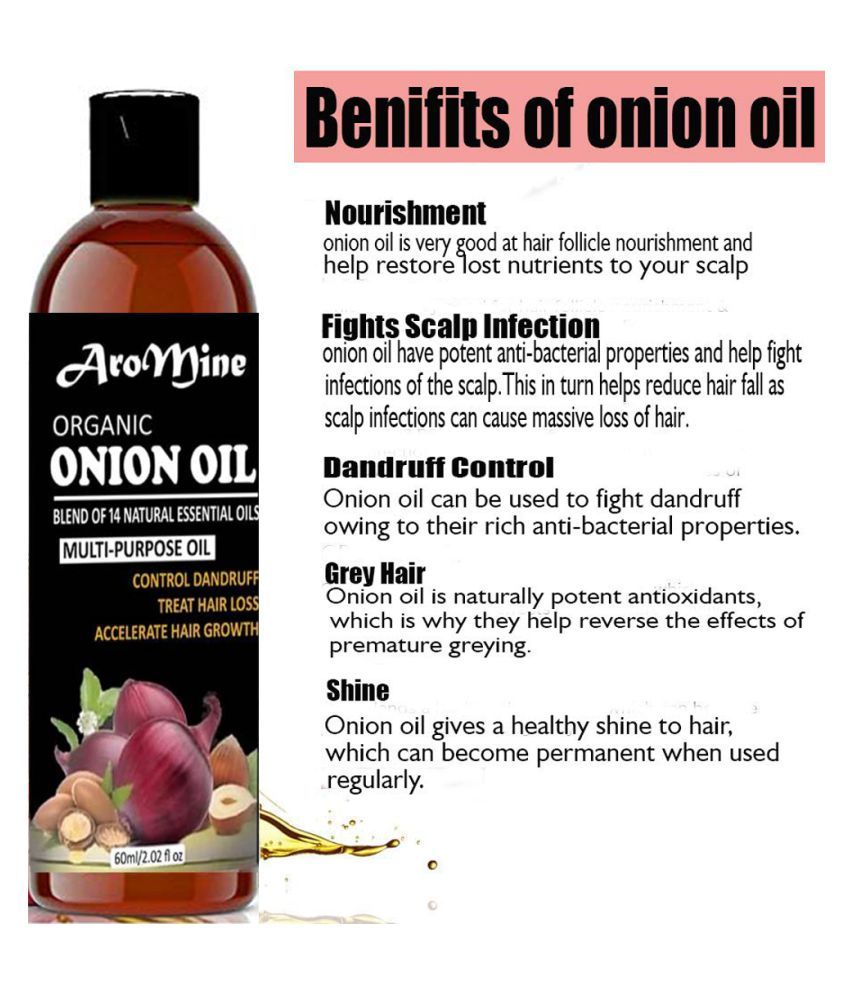 Aromine Onion Herbal Hair Oil Blend 14 Natural Oils For Hair