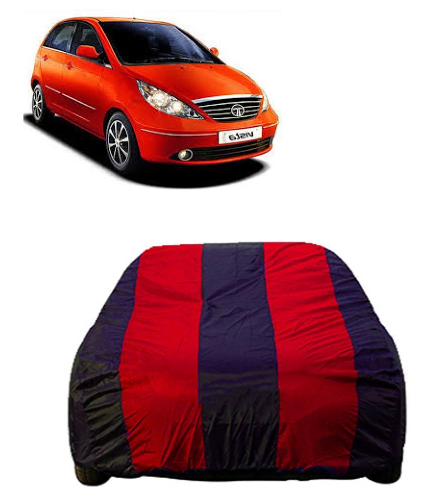 QualityBeast Car Body Cover for Tata Indica Vista [20122014] Red Blue