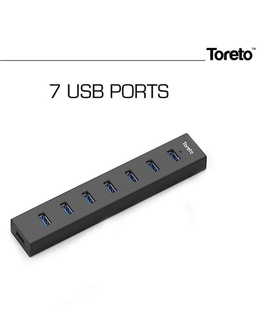 Toreto 7 Port USB 2.0 Hub High Speed up 