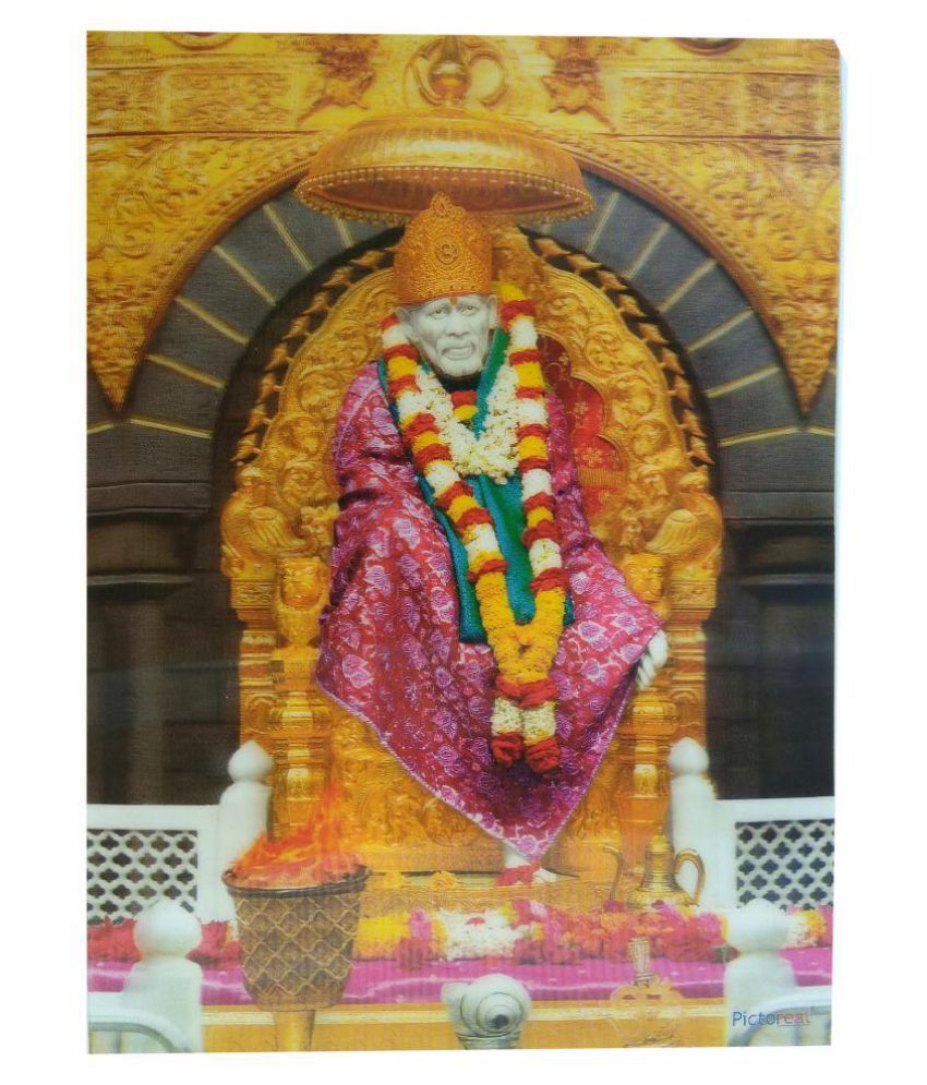 Shinde patil exports Saibaba 3D Plastic Photo Wall Poster Without ...