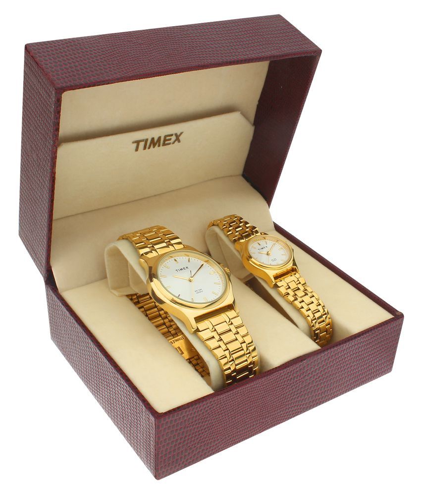 Timex Gold Plated Couple Watch For Man And Woman-TW000CP08 Price in India:  Buy Timex Gold Plated Couple Watch For Man And Woman-TW000CP08 Online at  Snapdeal