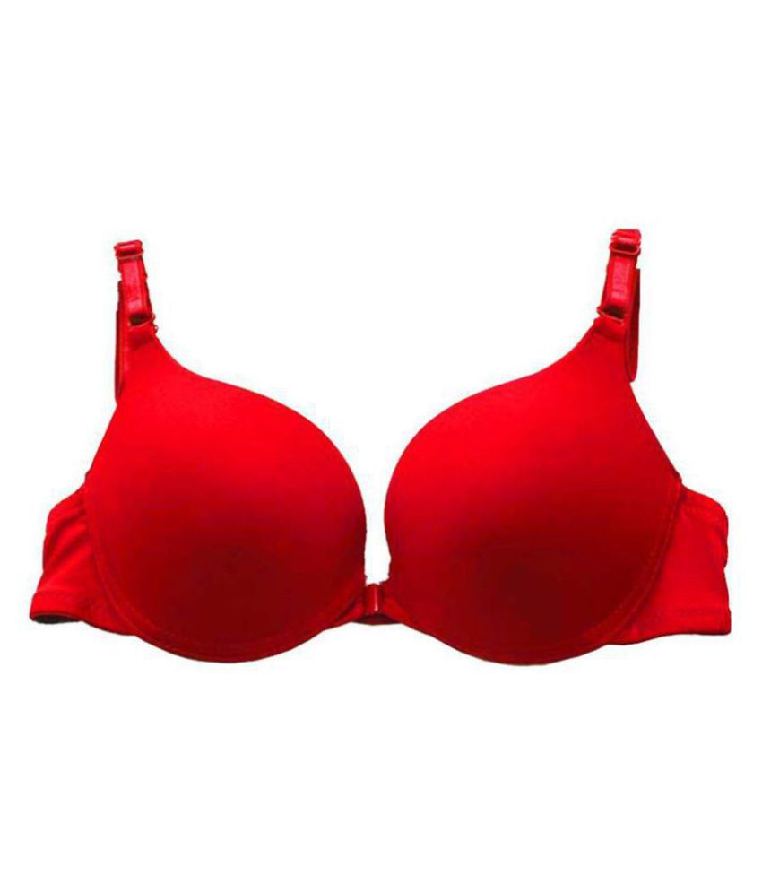 Buy ALEXA INDIA Cotton Push Up Bra - Red Online at Best Prices in India ...
