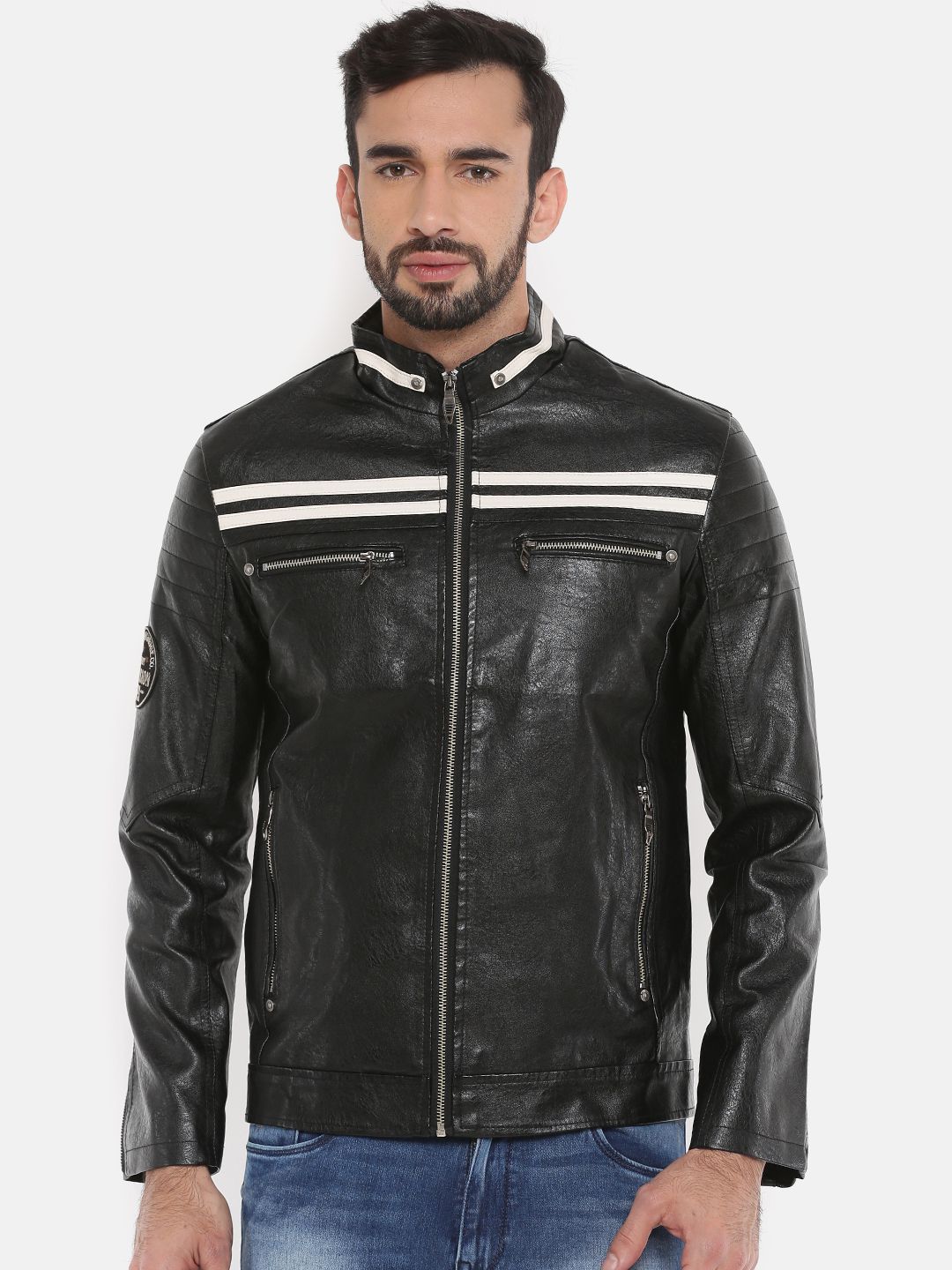 The Indian Garage Co. Black Leather Jacket - Buy The Indian Garage Co ...