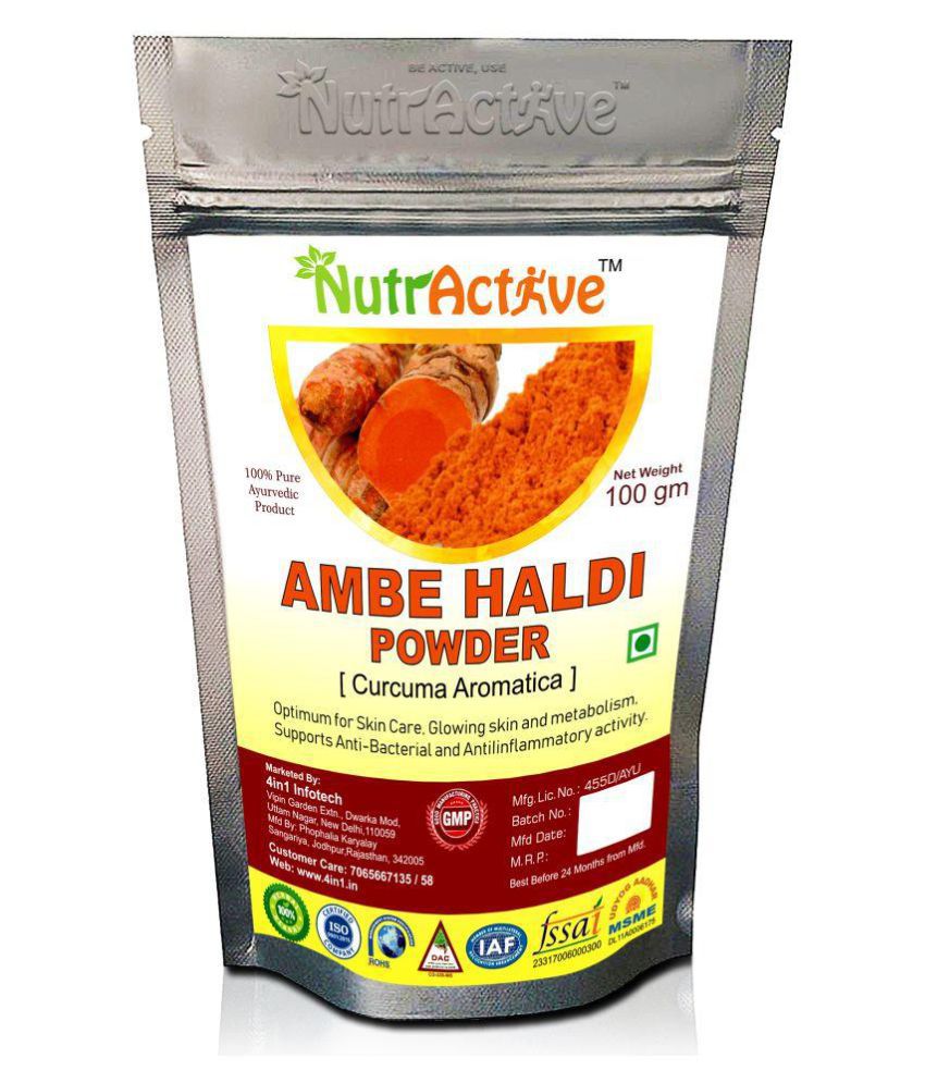 NutrActive Ambe Haldi Powder - 100 gm, 100 gm Unflavoured Single Pack