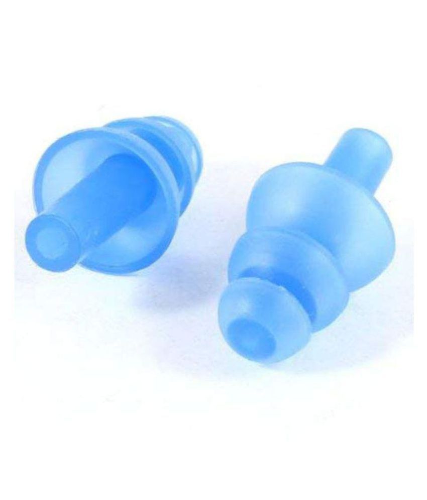 ROYALDEAL Silicone Foam Ear Plugs with Plastic Storage Box Blue Ear ...