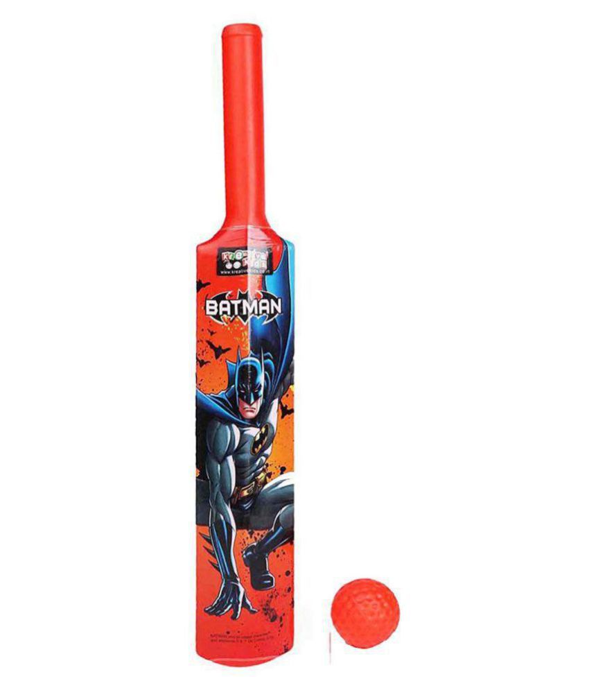 Batman Mini Cricket Set with 1 Plastic Bat Ball 3 Wickets Base and Bail 
