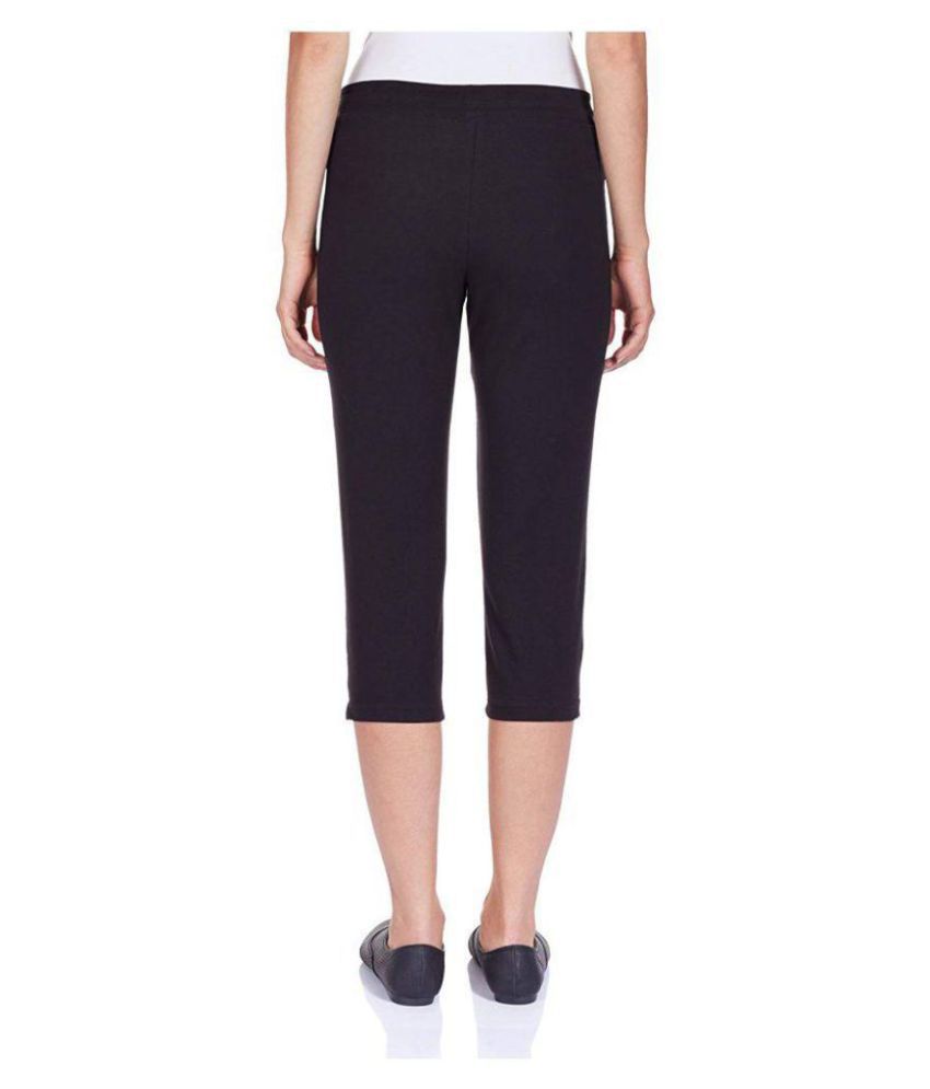 Buy Jockey Cotton Capri - Black Online at Best Prices in India - Snapdeal