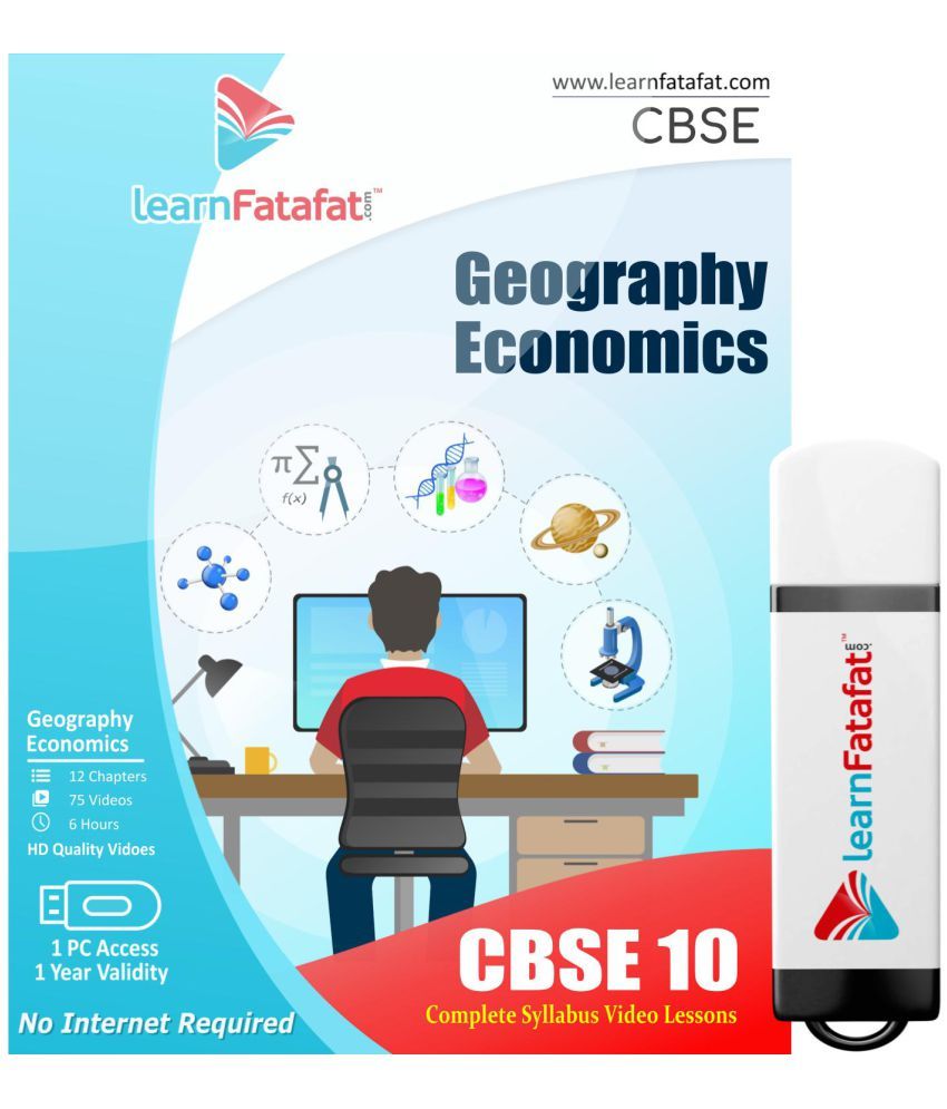 LearnFatafat Geography and Economics CBSE Class 10 Video Course Pen