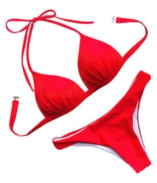 red thong swimming costume