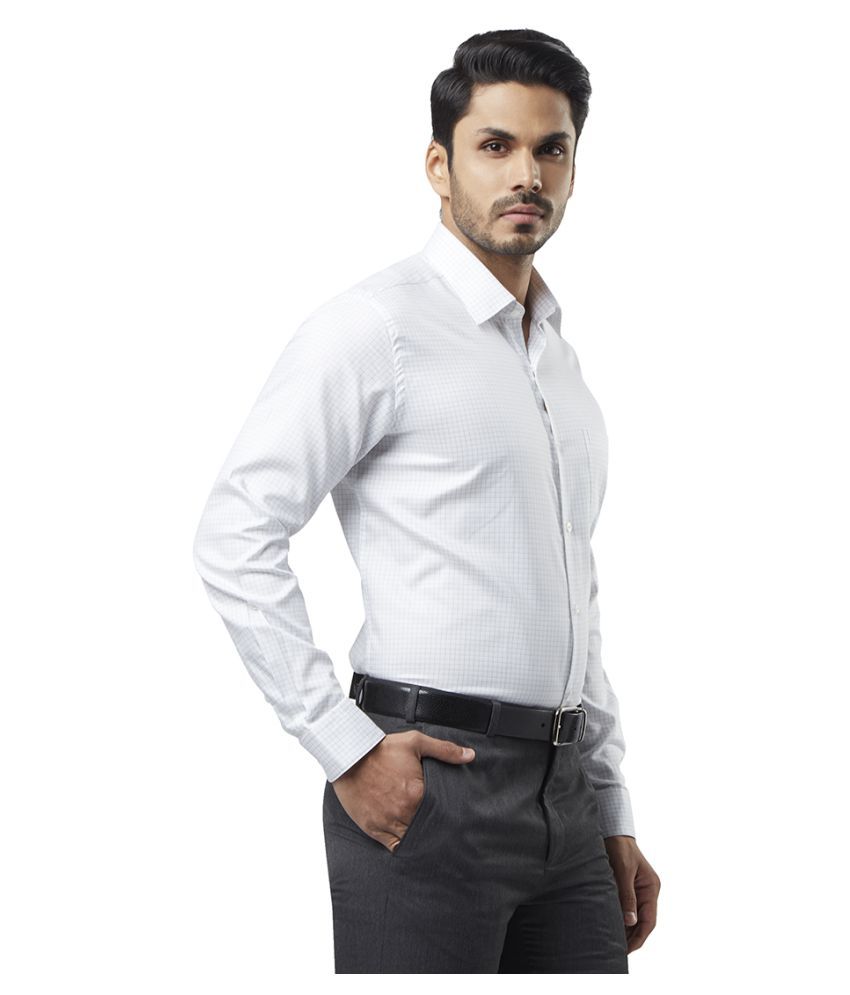 silver formal shirt
