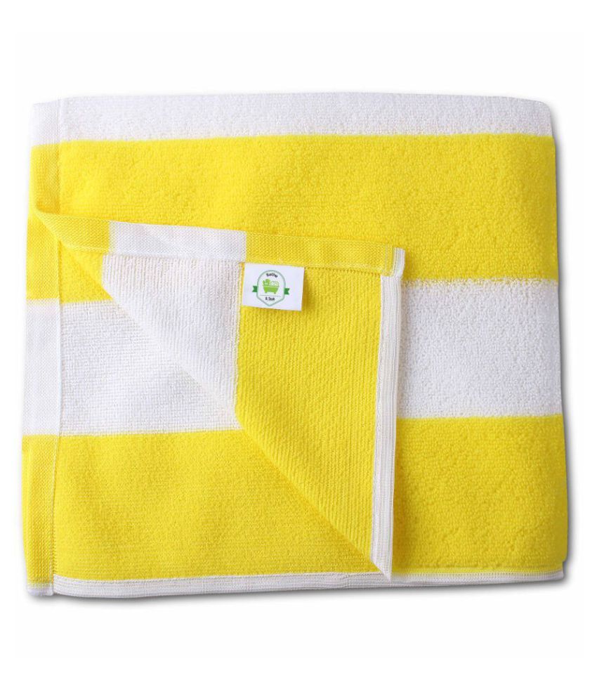 BATHE & SOAK Set of 4 Microfibre Bath Towel Yellow Buy BATHE & SOAK