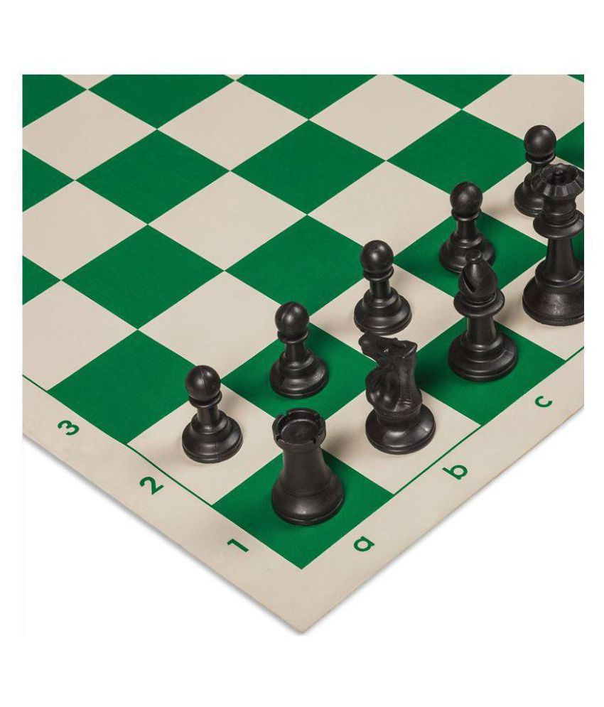 Tournament Green Roll-up Vinyl Plastic Filled Chess Board Set - Buy Tournament Green Roll-up ...
