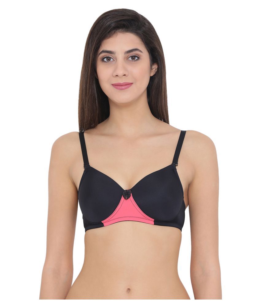     			Clovia Polyamide Plunge Bra - Black