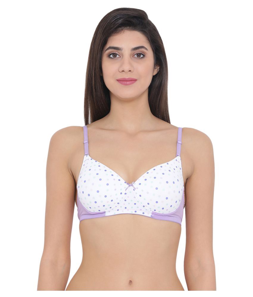     			Clovia Polyamide Plunge Bra - Purple