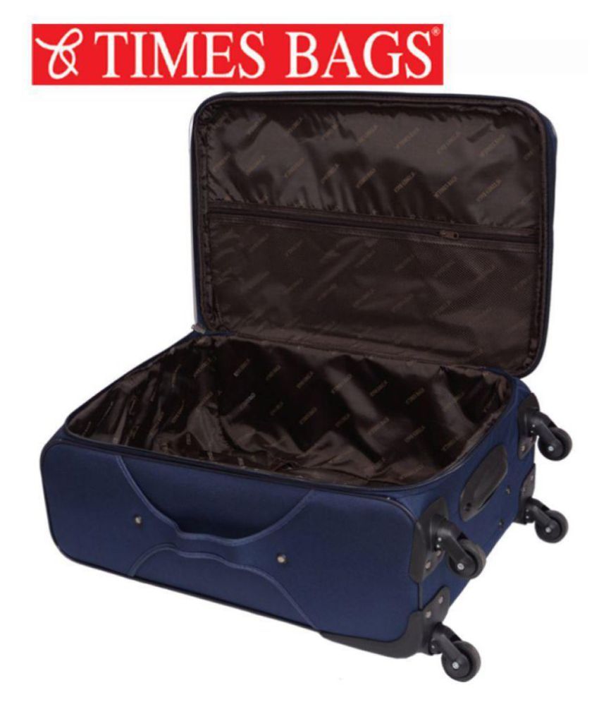 Times Bags Blue S (Below 60cm) Checkin Soft 3TB4WB Luggage Buy