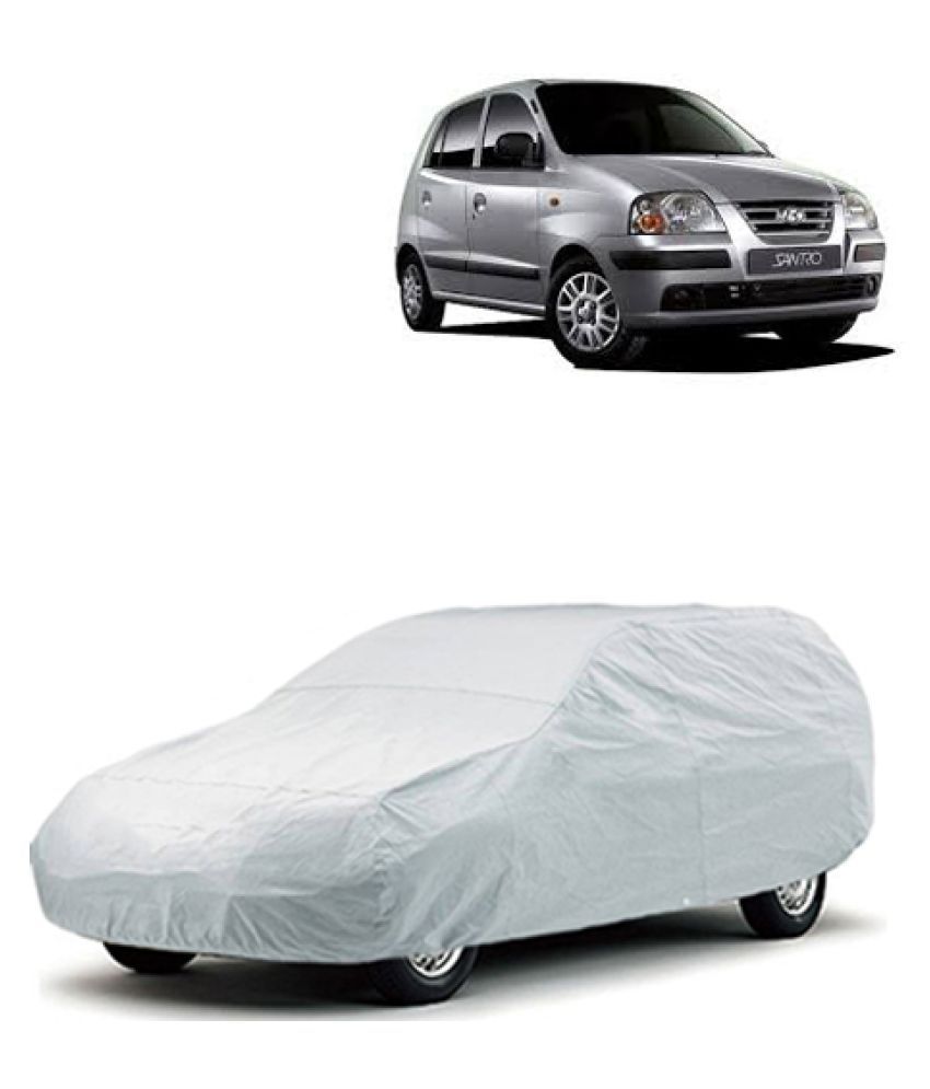 QualityBeast Car Body Cover for Hyundai Santro Xing [20082015] Silver