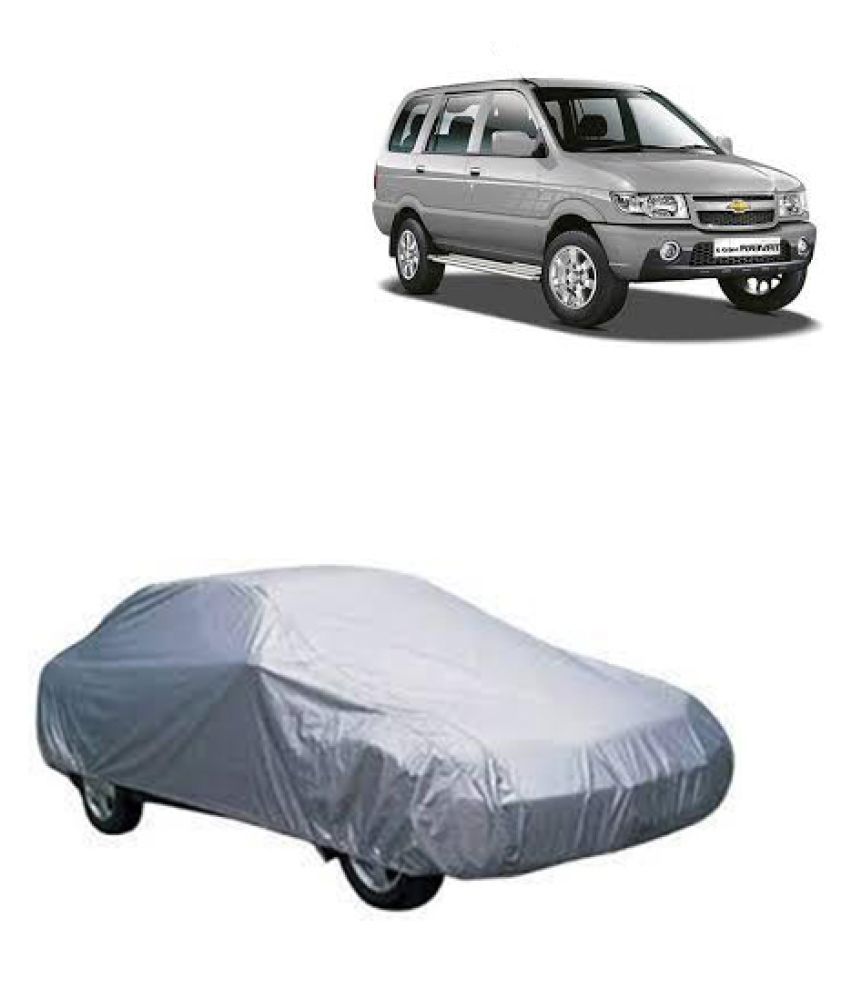 QualityBeast Car Body Cover for Chevrolet Tavera [20092012] Silver