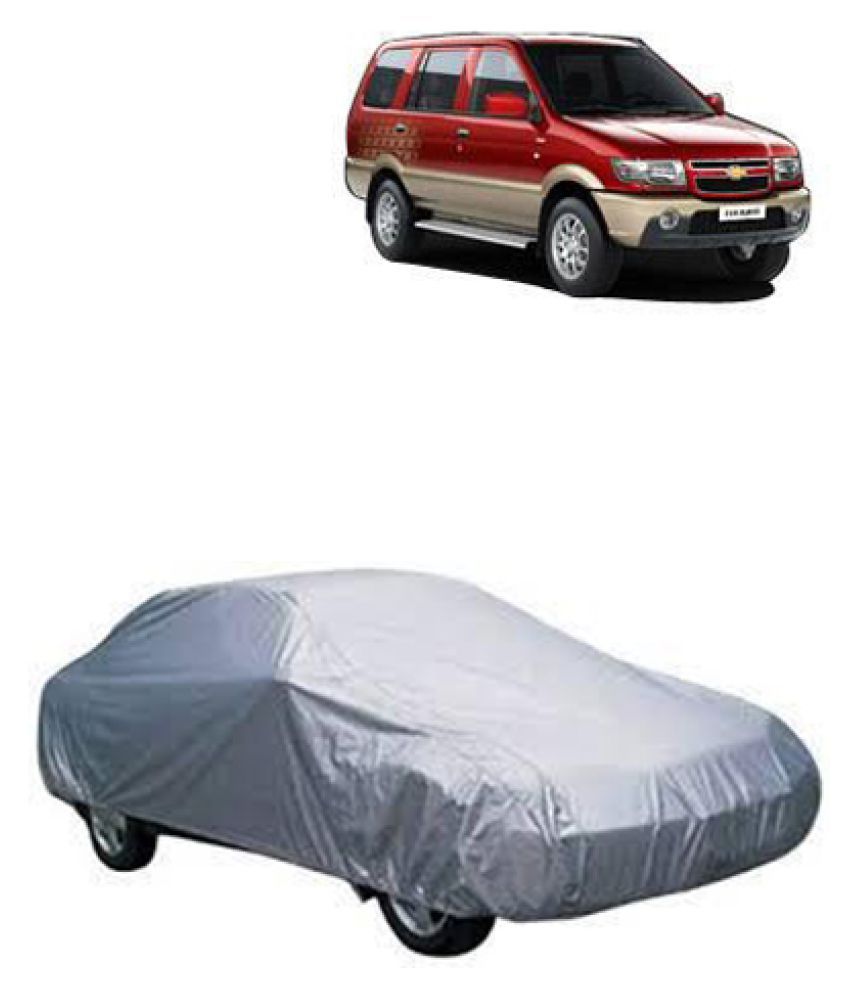QualityBeast Car Body Cover for Chevrolet Tavera [20062012] Silver