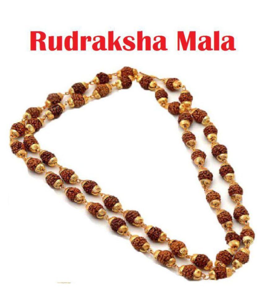     			MTV 5 Mukhi Rudraksha/Rudraksh Mala With Gold Plated Cap - Pack of 1