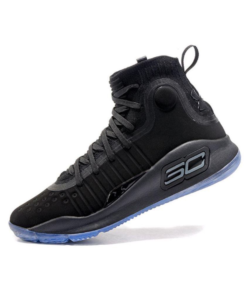 Under Armour Curry 4 Black Ice Black Basketball Shoes