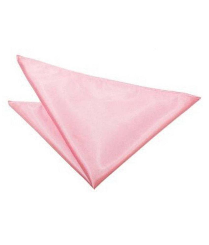     			Voici France Pink Pocket Square, Microfiber, small size