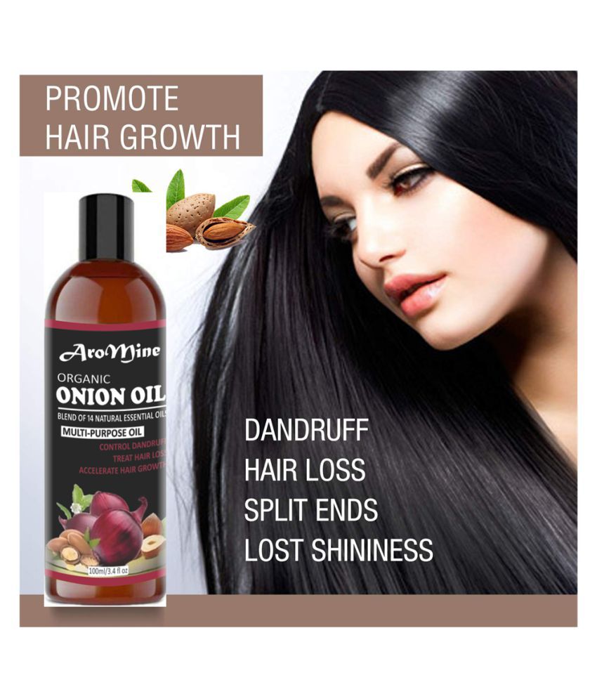 Aromine ONION Hair Oil- Blend Of 14 Natural For Hair Growth 100 ml: Buy ...