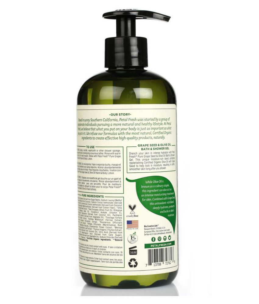 Petal Fresh Moisturizing Grapeseed & Olive Oil Shower Gel 475 ml Buy