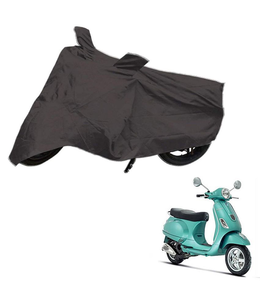     			AutoRetail Dust Proof Two Wheeler Polyster Cover for Mahindra Vespa Lx (Mirror Pocket, Grey Color)