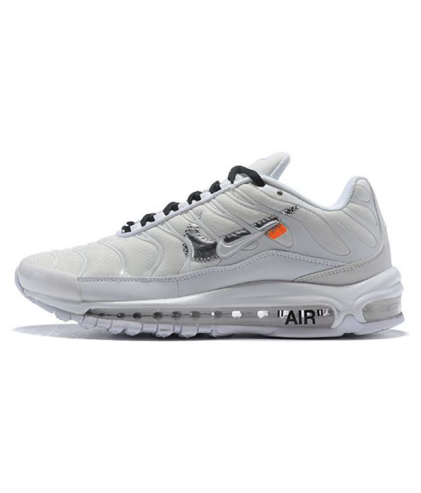 Nike Air Max 97 Plus OFF WHITE 2019 Running Shoes Black Best Shoes on in 2019 | Nike air max white, Nike air max
