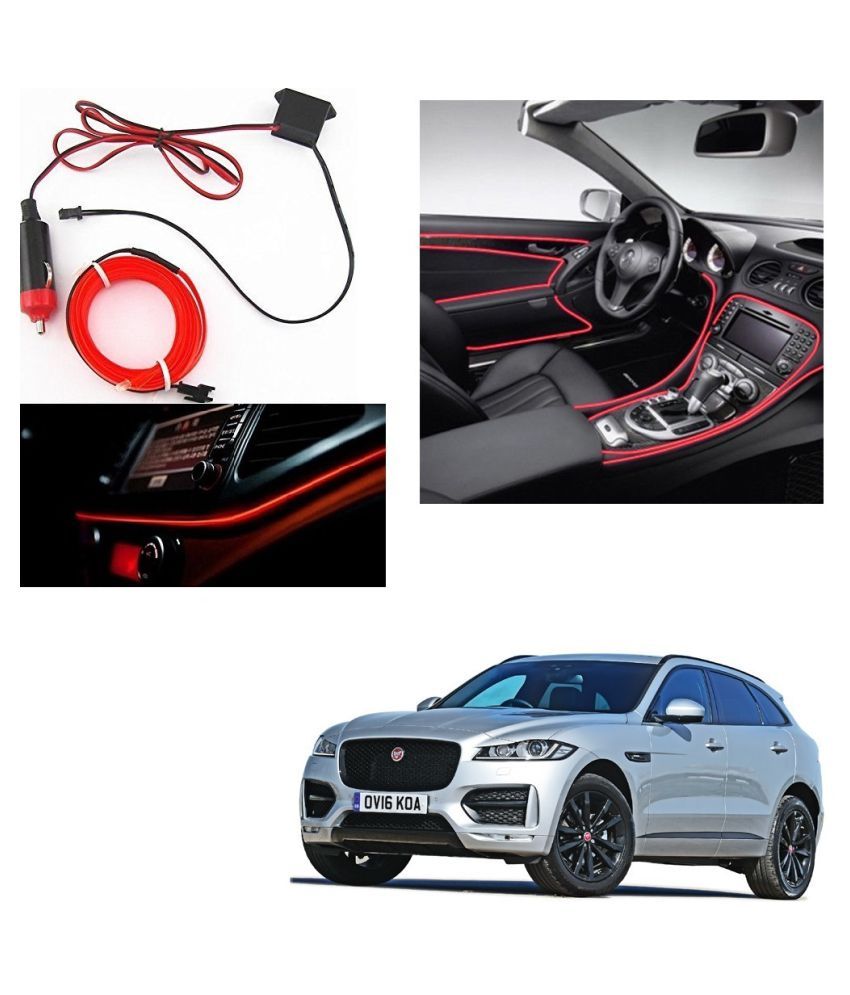 Auto Addict Red Color 12v 5mtrs Roll Cold Light Car Socket Strip Neon Lamp Creator Decor Dashboard Interior Lighting For Jaguar F Pace Buy Auto Addict Red Color 12v 5mtrs Roll Cold Light