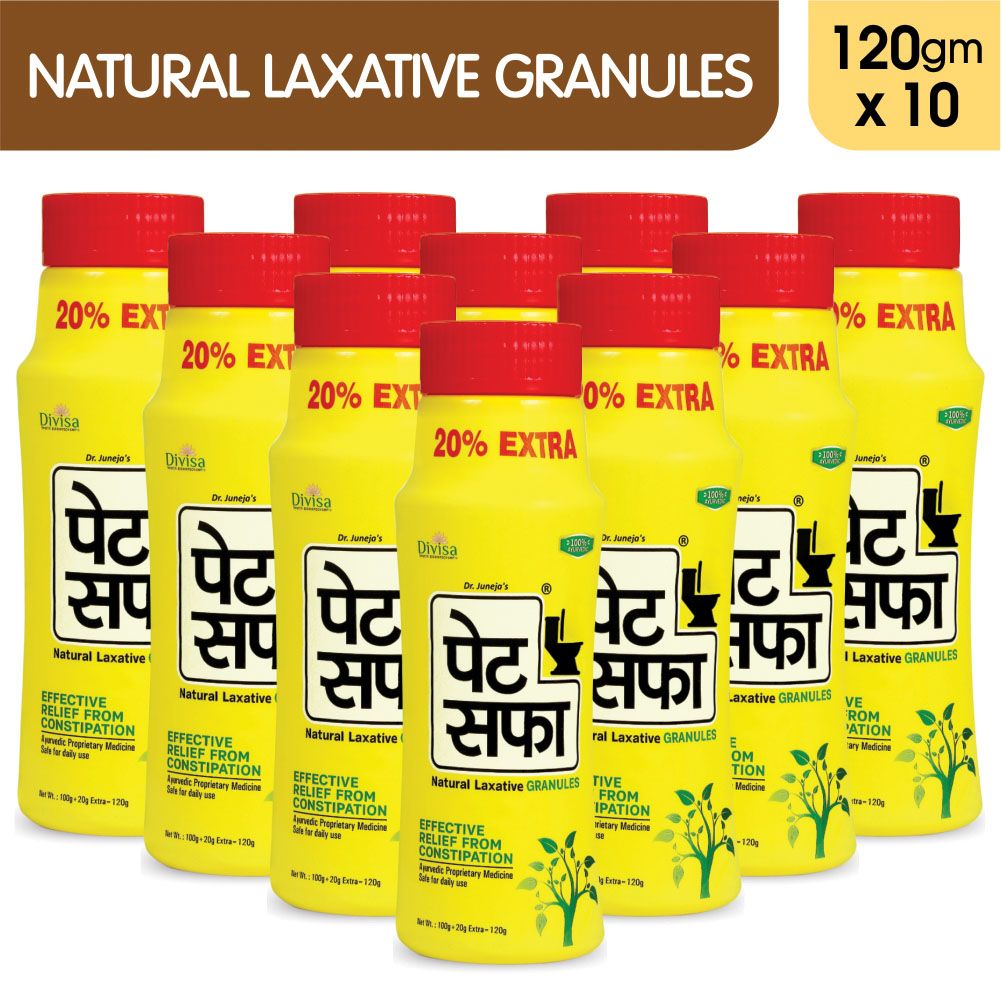     			Pet Saffa Natural Laxative Granules 120gm, Pack of 10 (Helpful in Constipation, Gas, Acidity, Kabz), Ayurvedic Medicine