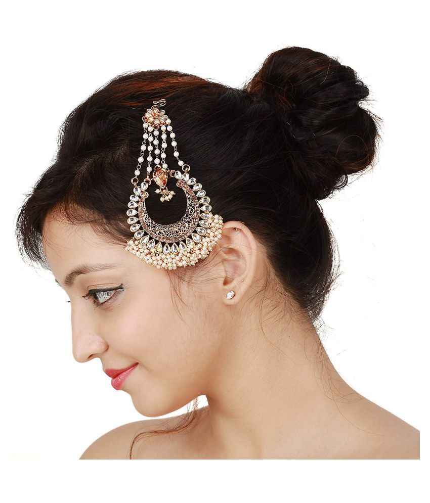 Sanjog Embellished Premium Kundan Moti Passa Hair Brooch For Women Girls For Wedding Parties: Buy Sanjog Embellished Premium Kundan Moti Passa Hair Brooch For Women Girls For Wedding Parties Online in India Sanjog Embellished Premium Kundan Moti Passa Hair Brooch For Women Girls For Wedding Parties: Buy Sanjog Embellished Premium Kundan Moti Passa Hair Brooch For Women Girls For Wedding Parties Online in India