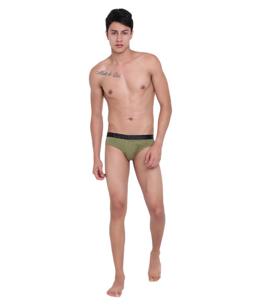     			La Intimo Pack of 1 Polyester Briefs For Men's ( Olive )