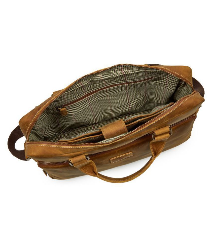 Zero Hour Tan Leather Office Bag Buy Zero Hour Tan Leather Office Bag