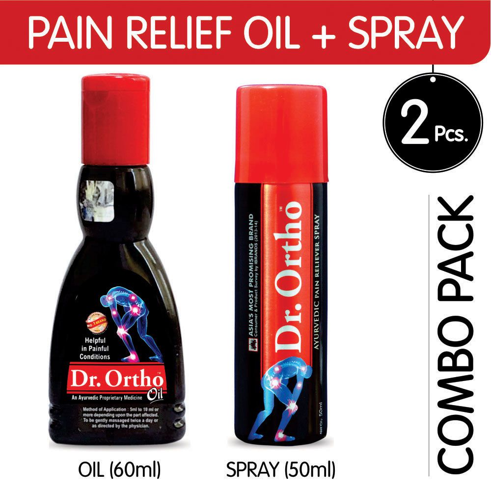 Dr. Ortho Pain Relief Oil 60ml & Spary 75ml Combo Pack Of 2