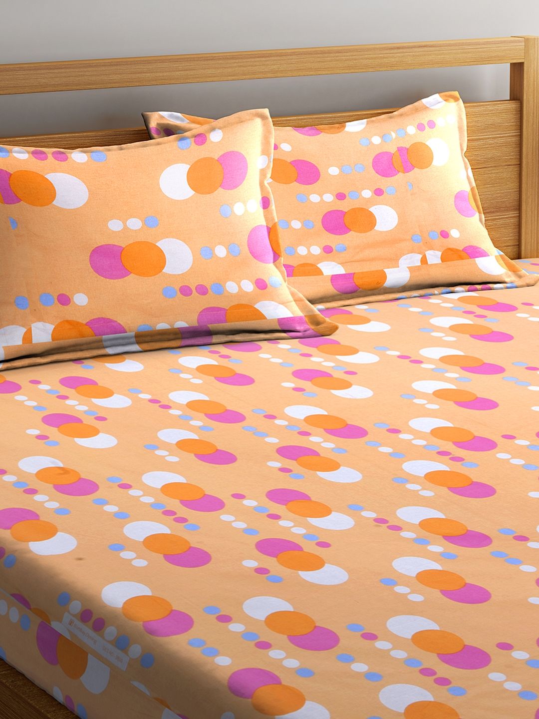 Bombay Dyeing Cotton Double Bedsheet with 2 Pillow Covers ( 218 cm x