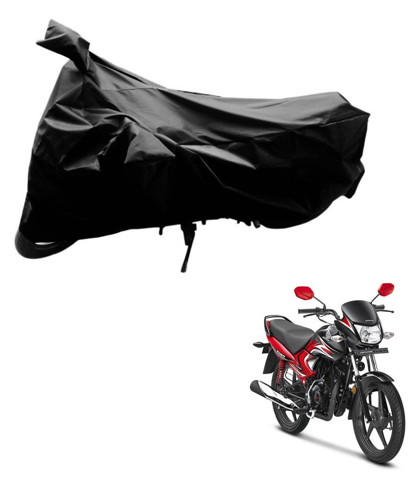     			AutoRetail Dust Proof Two Wheeler Polyster Cover for Honda Dream Neo (Mirror Pocket, Black Color)