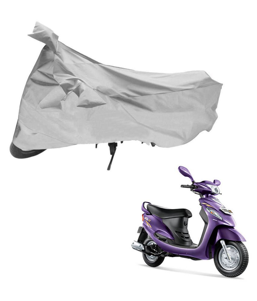    			AutoRetail Dust Proof Two Wheeler Polyster Cover for Mahindra Rodeo RZ (Mirror Pocket, Silver Color)